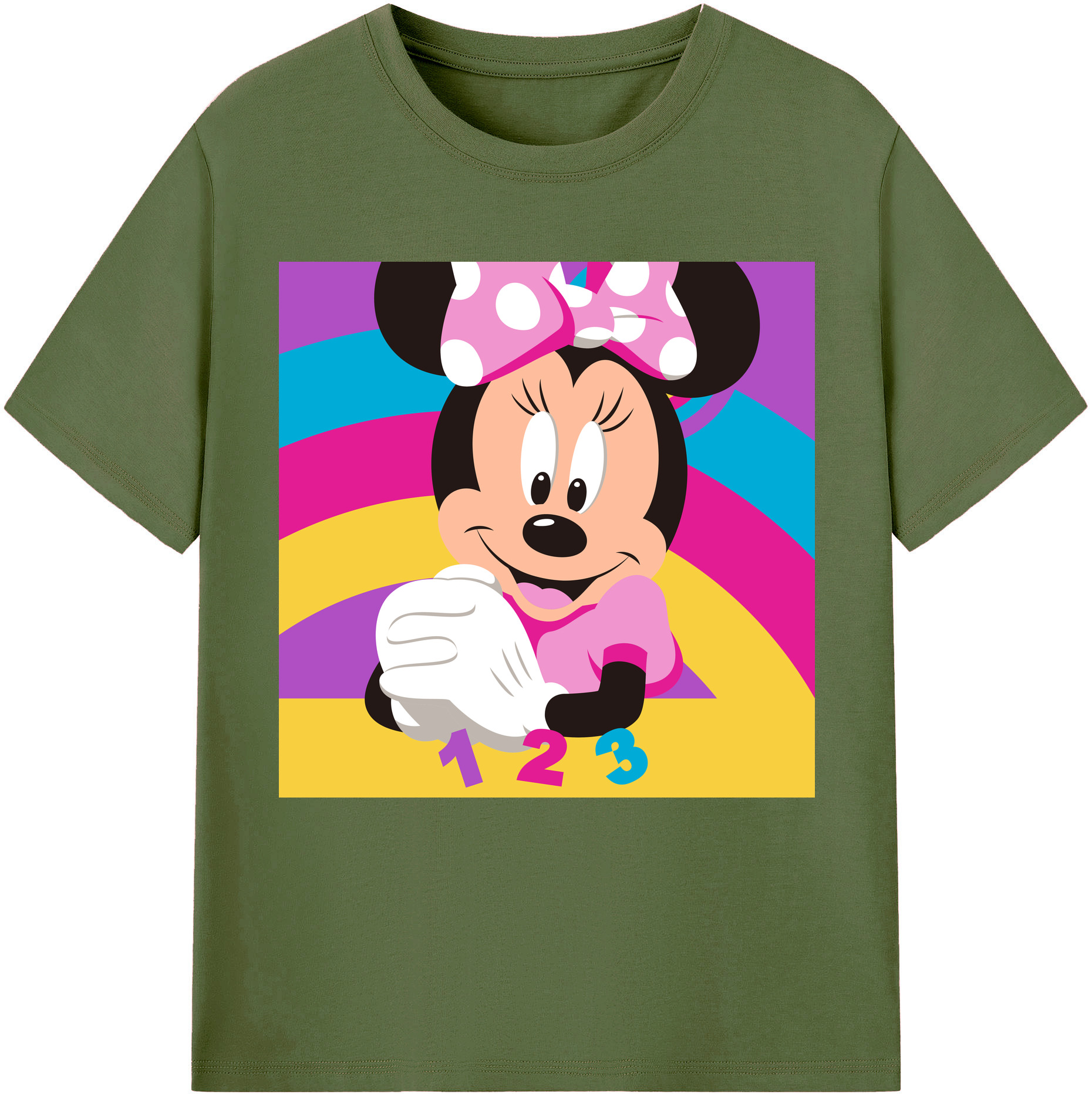 （画像用） ミッキーマウス Mickey Mouse 綿100％半袖Tシャツ（フロントプリント）